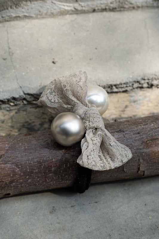 The Pearl Hair Tie (Two Tone)