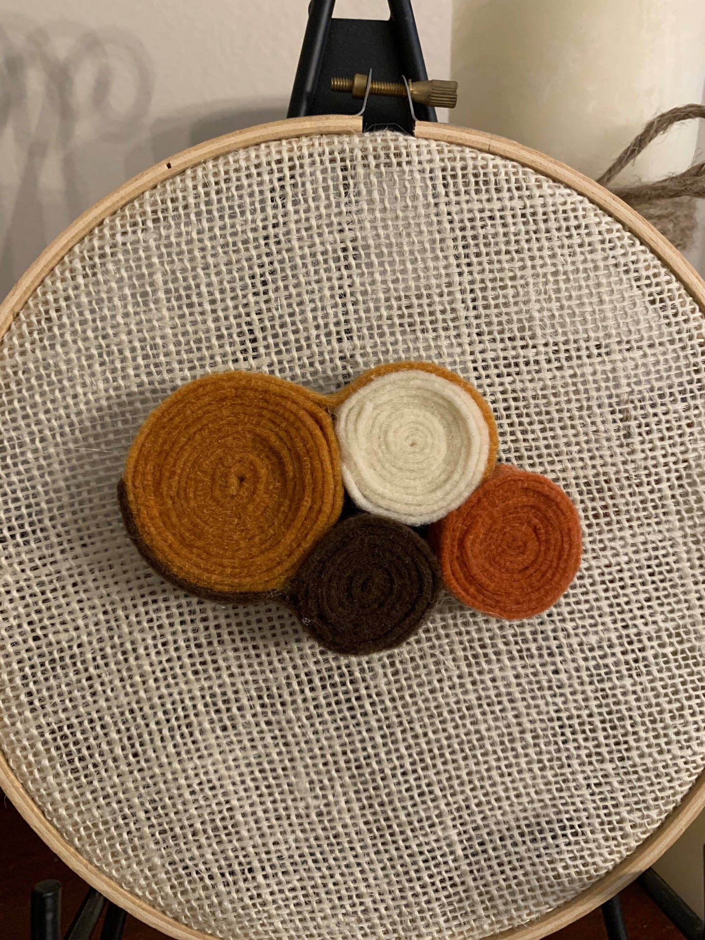 The Cinnamon Roll Felt Brooch