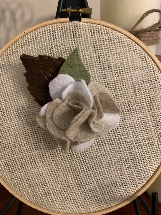 Cotton Bud Felt Brooch