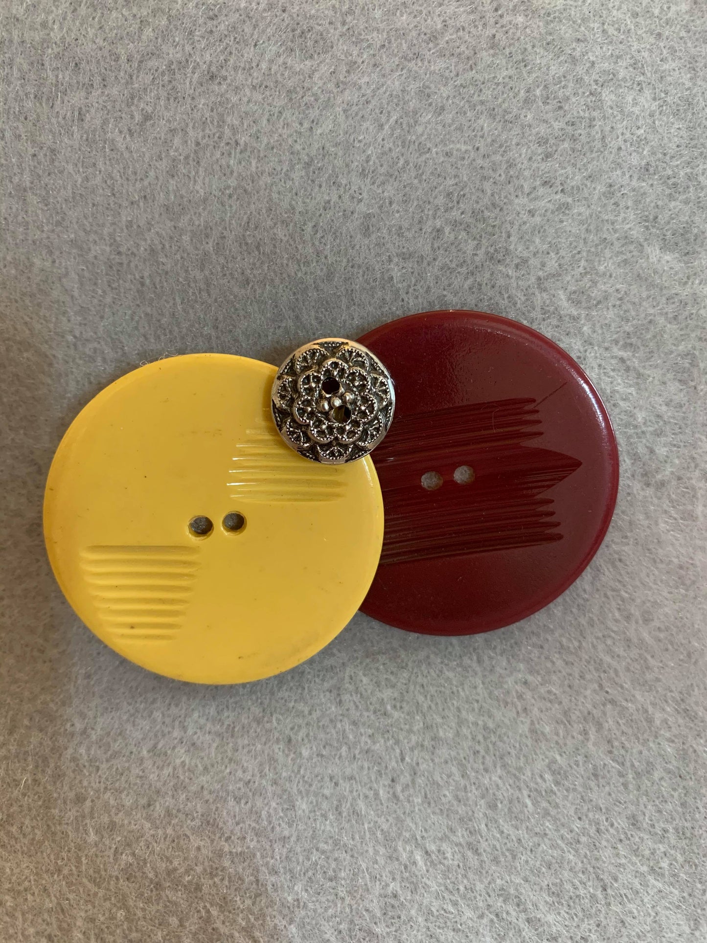 Triple Button Brooch